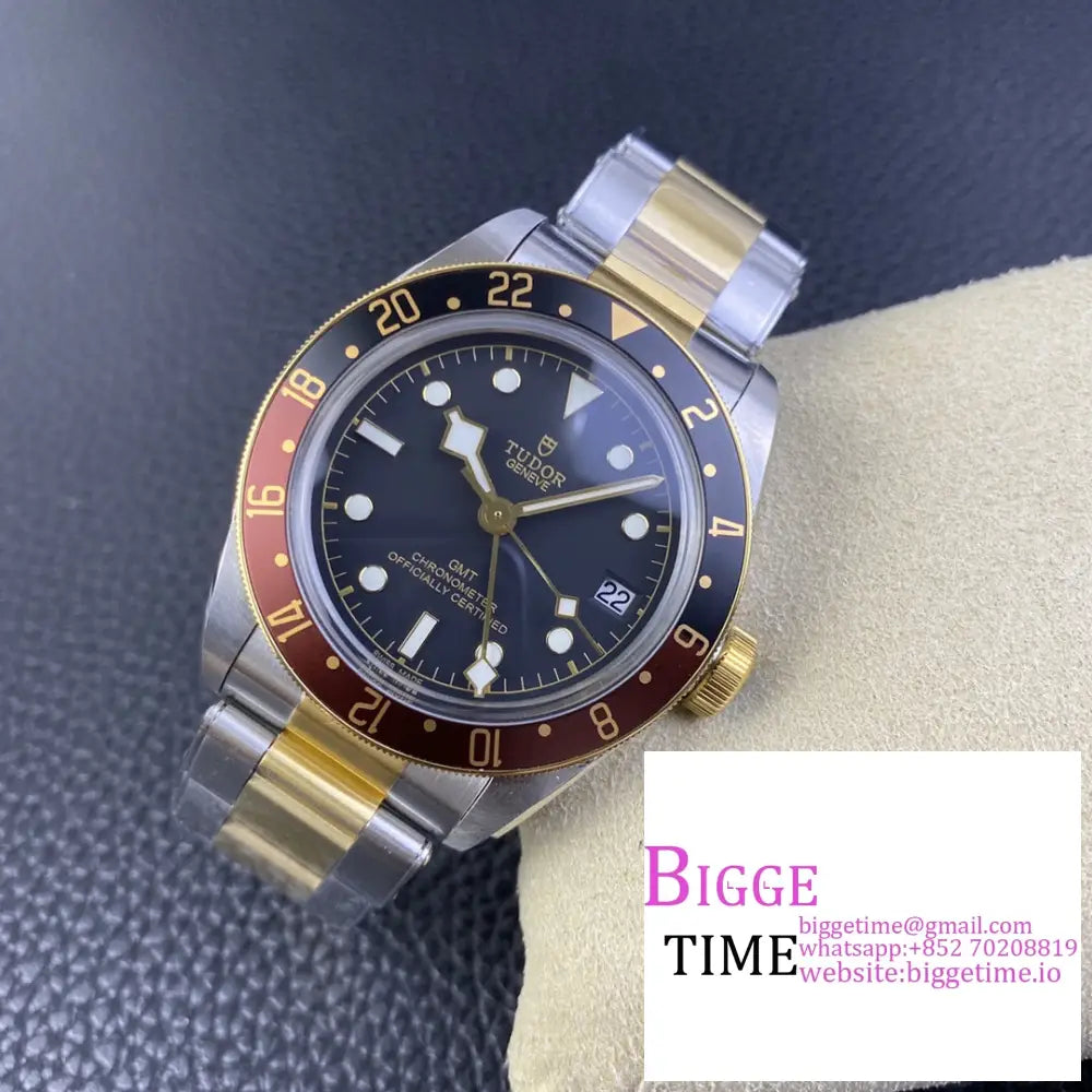 Black Bay Gmt 41Mm Yg/Ss Black/Brown Bezel Dial Bracelet Zf A2836 Tudor