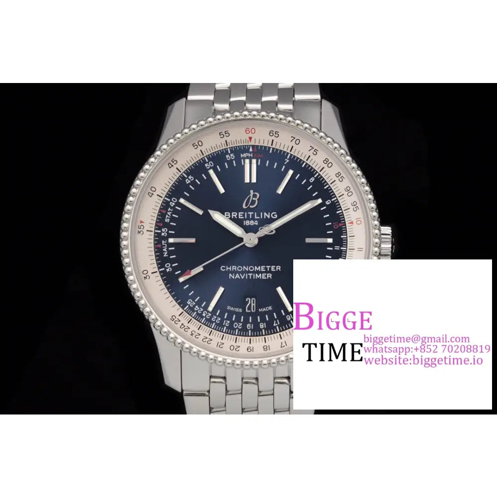 Breitling 41Mm Navitimer Blue/White Dial Ss Bracelet V7F A2824