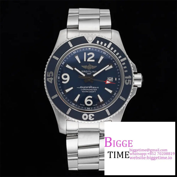 Breitling 42Mm Superocean Blue Dial Ss Bracelet Tf A2824 Option1