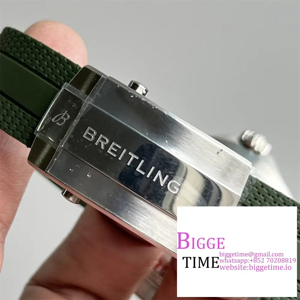 Breitling 44Mm Superocean Ceramic Orange Dial Black Rubber Strap Tf A2824