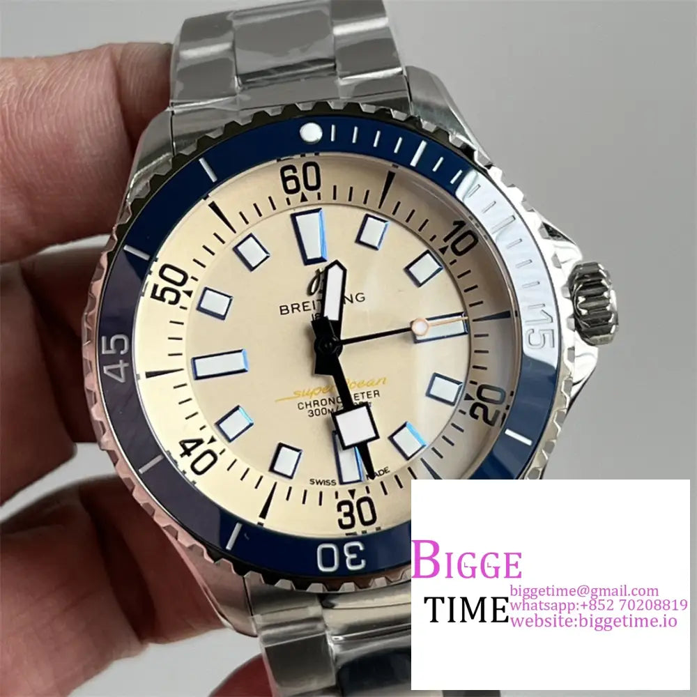 Breitling 44Mm Superocean Ceramic White Dial Ss Bracelet Tf A2824