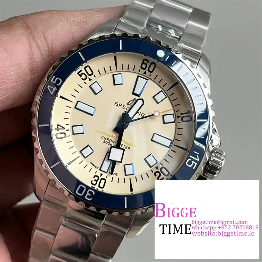 Breitling 44Mm Superocean Ceramic White Dial Ss Bracelet Tf A2824