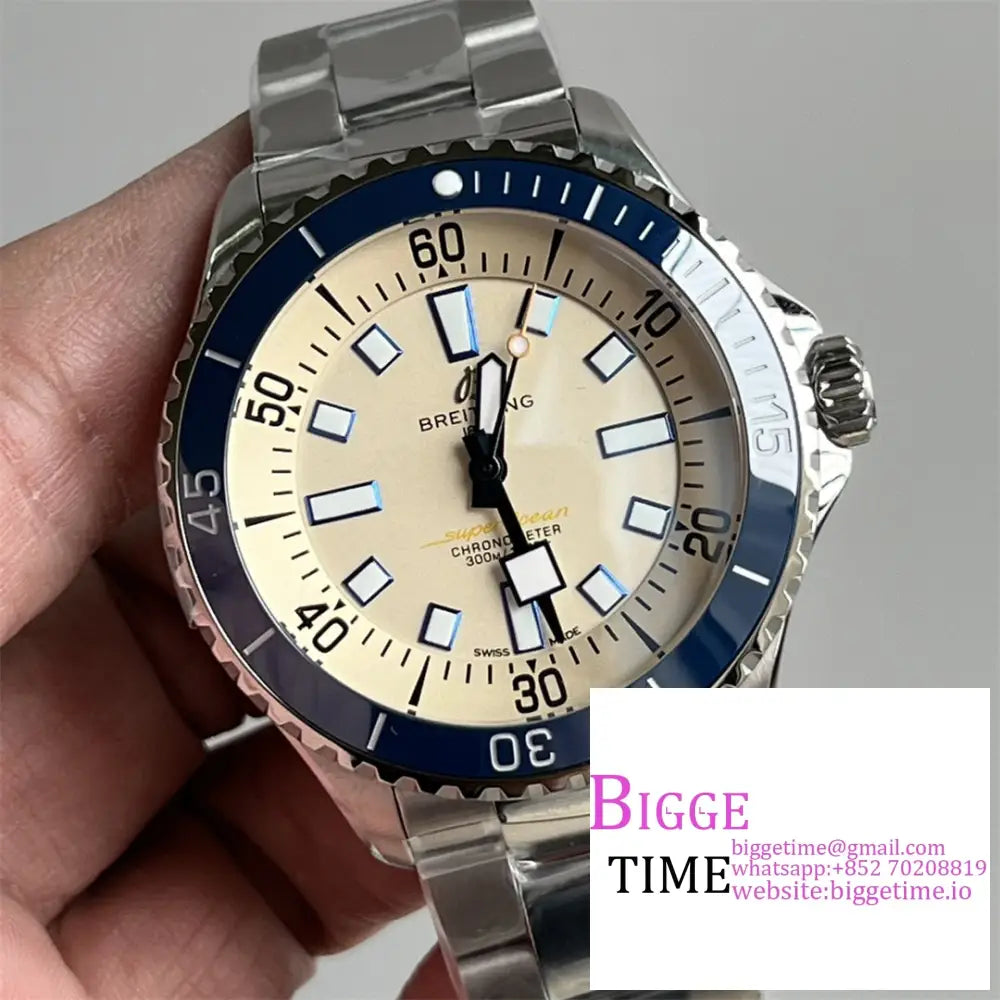 Breitling 44Mm Superocean Ceramic White Dial Ss Bracelet Tf A2824