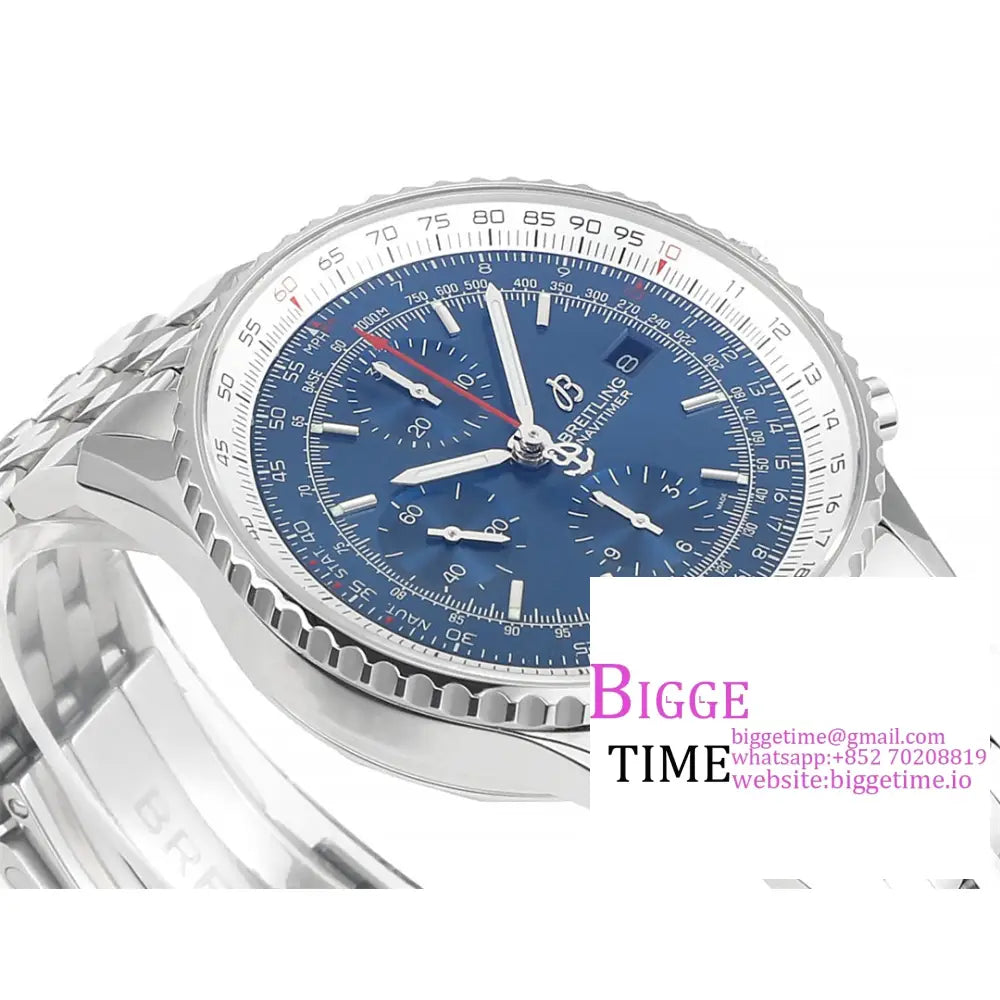 Breitling Chrono 43Mm Navitimer B01 Blue Dial Ss Bracelet Blsf A7750