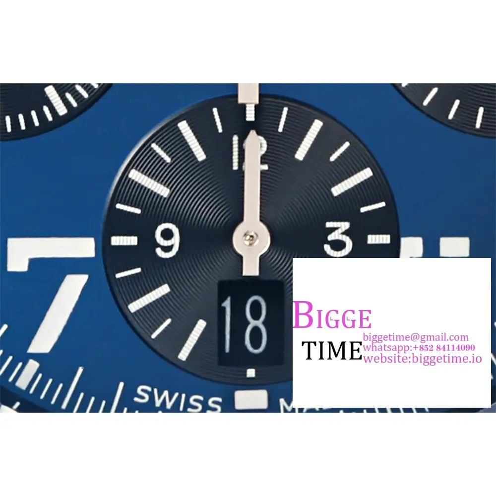 Breitling Chrono 45Mm Avenger Blue/Black Dial Blue Leather Strap Blsf A7750