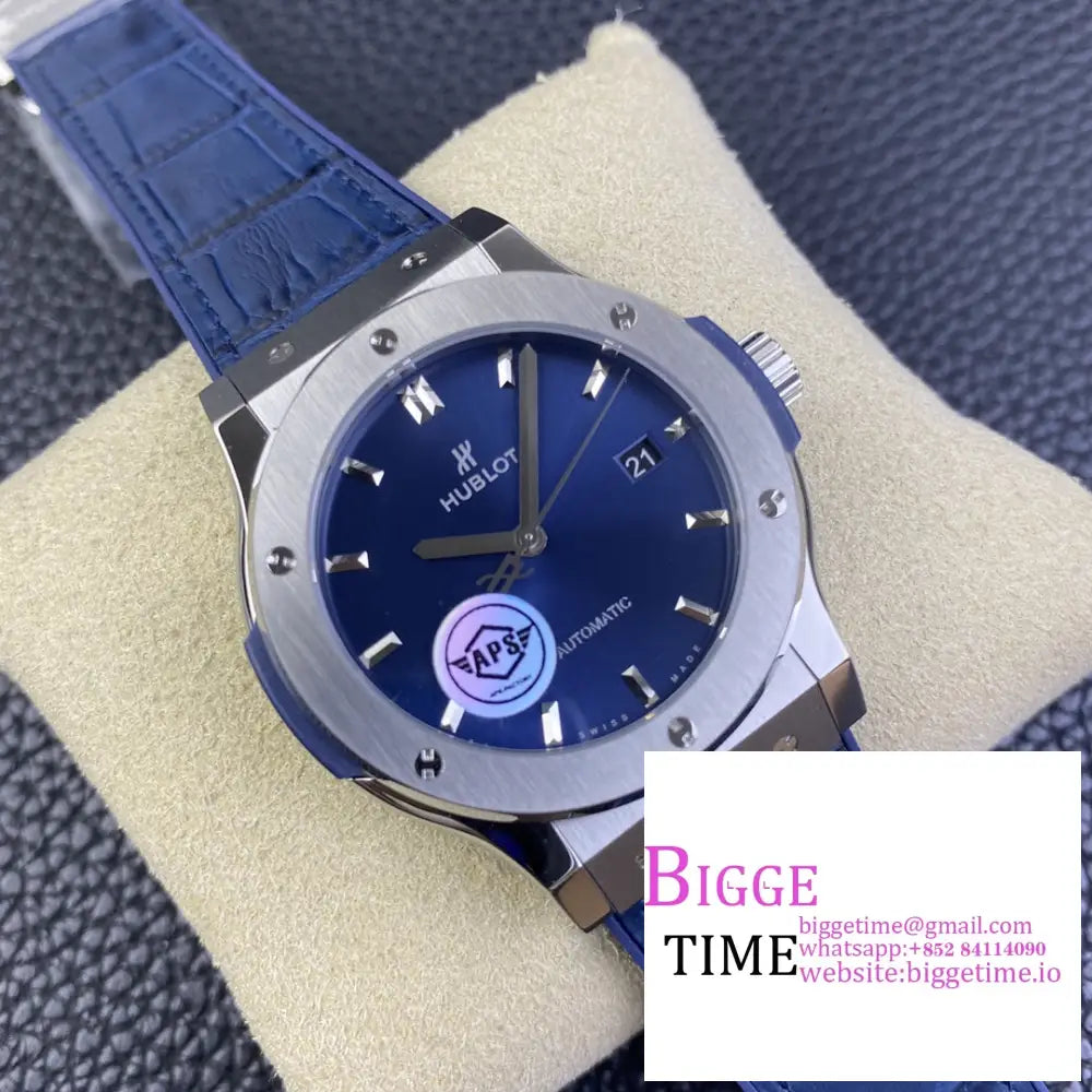 Classic Fusion 42Mm Blue Dial Rubber Strap Apsf A1110 Hublot