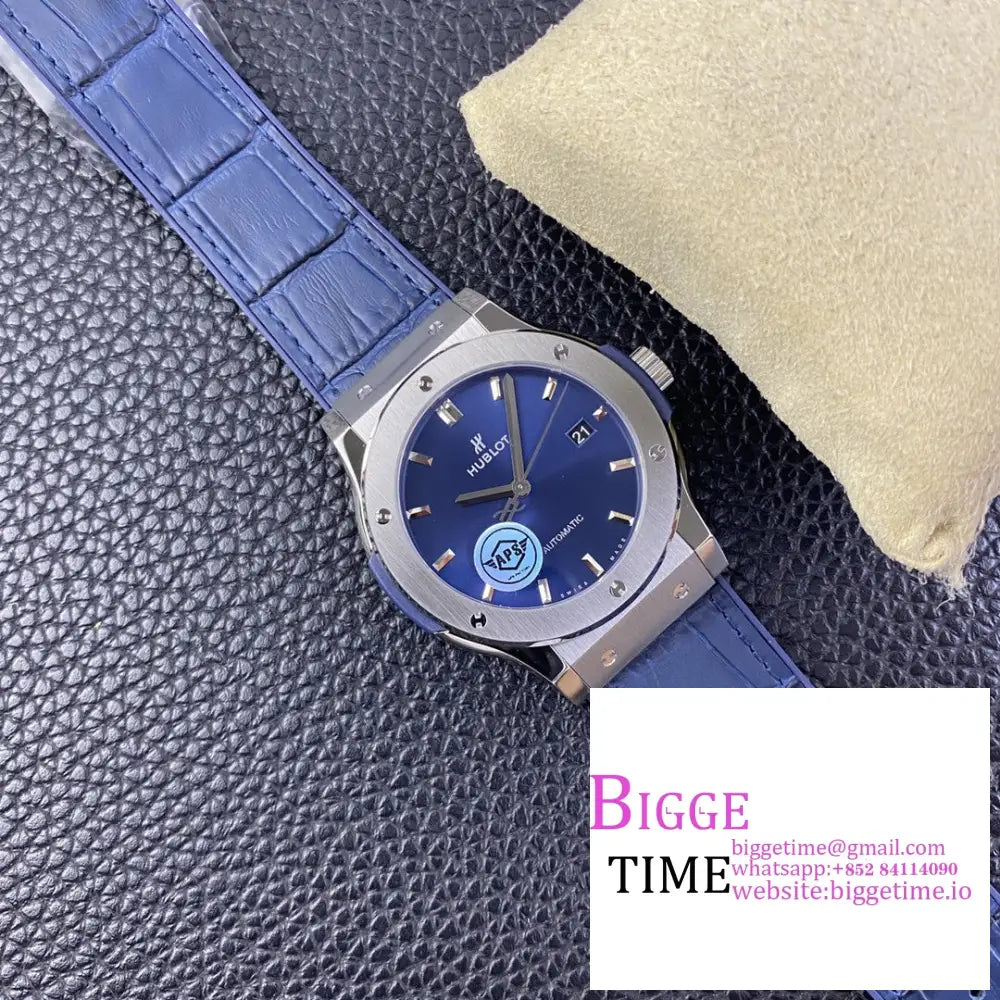 Classic Fusion 42Mm Blue Dial Rubber Strap Apsf A1110 Hublot