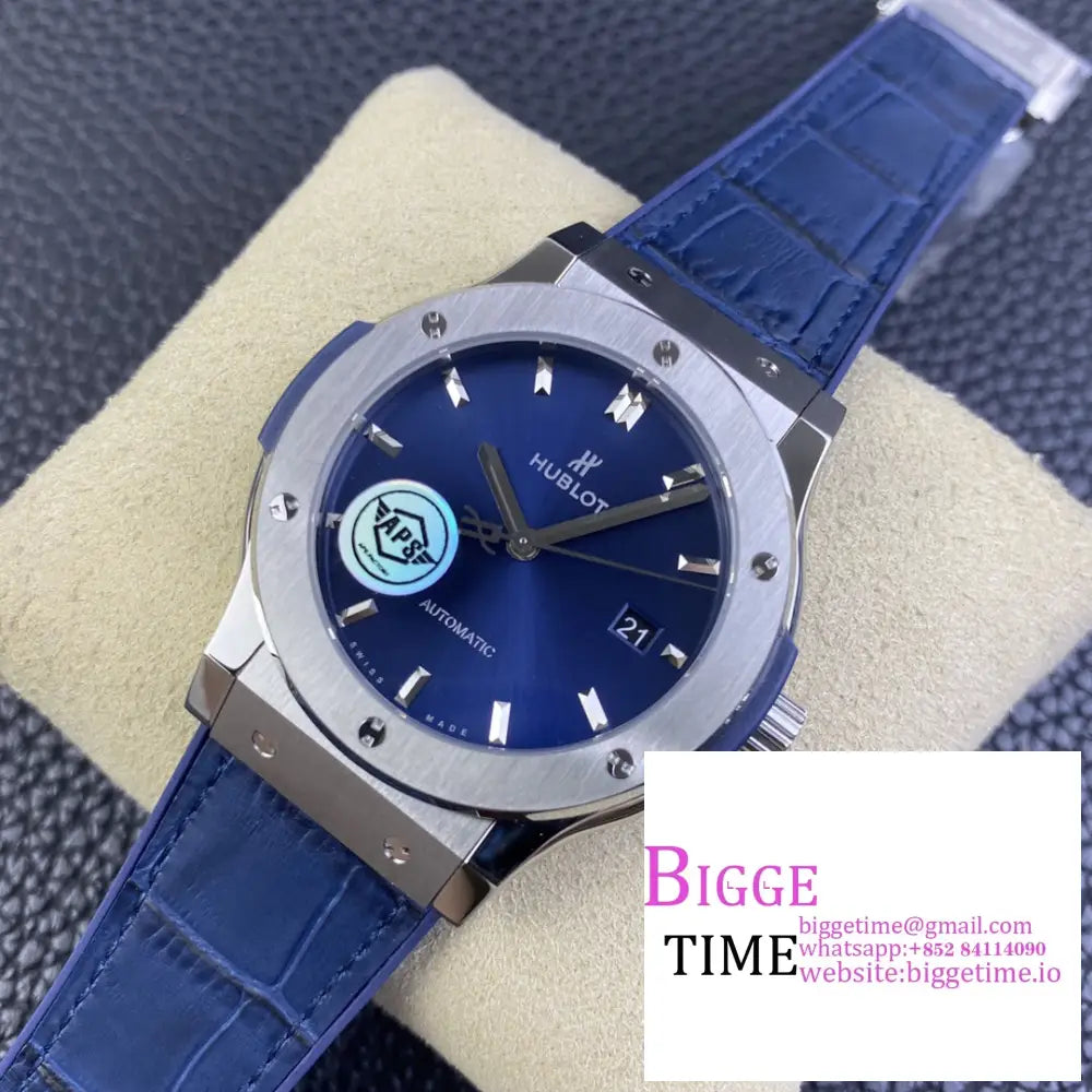 Classic Fusion 42Mm Blue Dial Rubber Strap Apsf A1110 Hublot