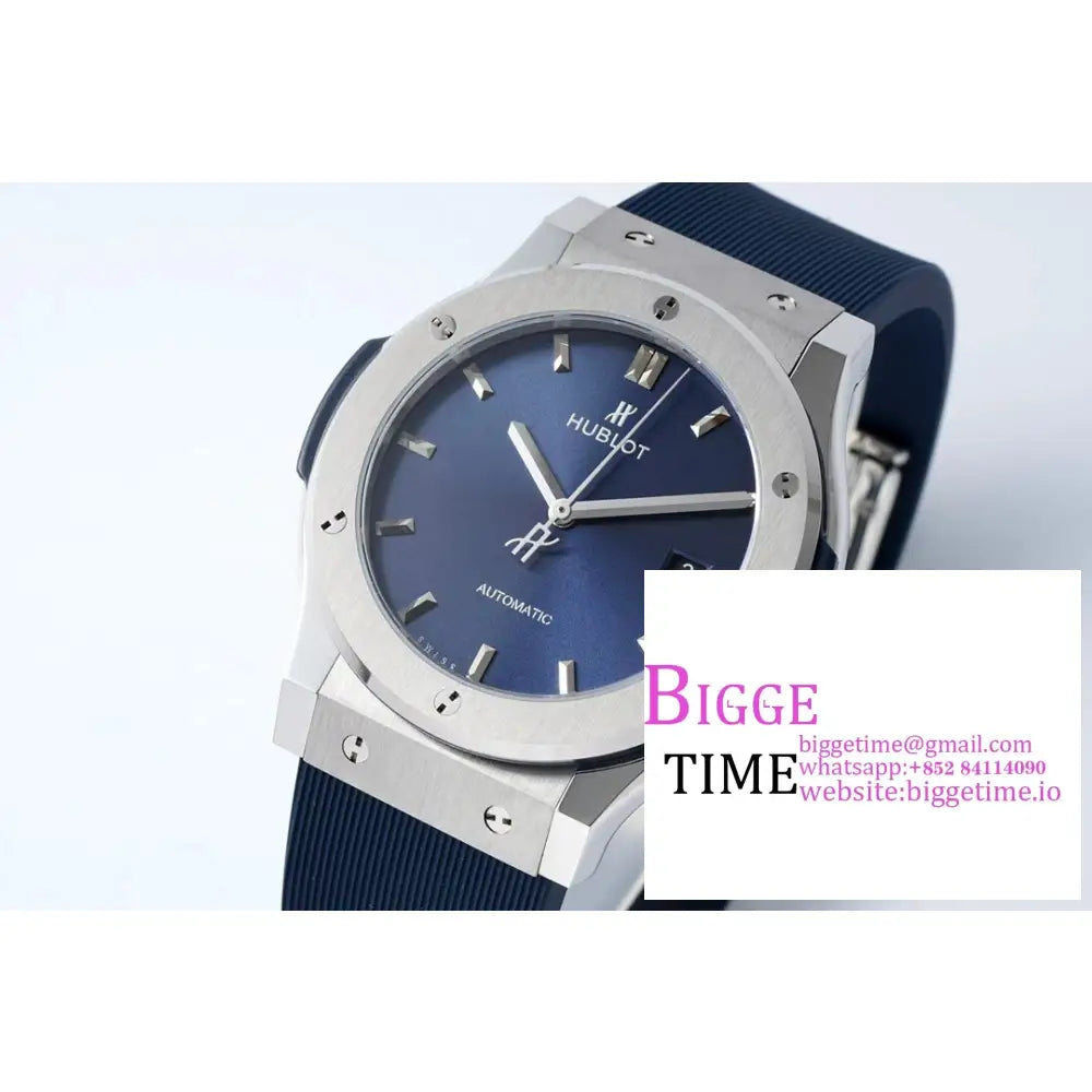 Classic Fusion 42Mm Blue Dial Rubber Strap Jj + F A1110 Hublot