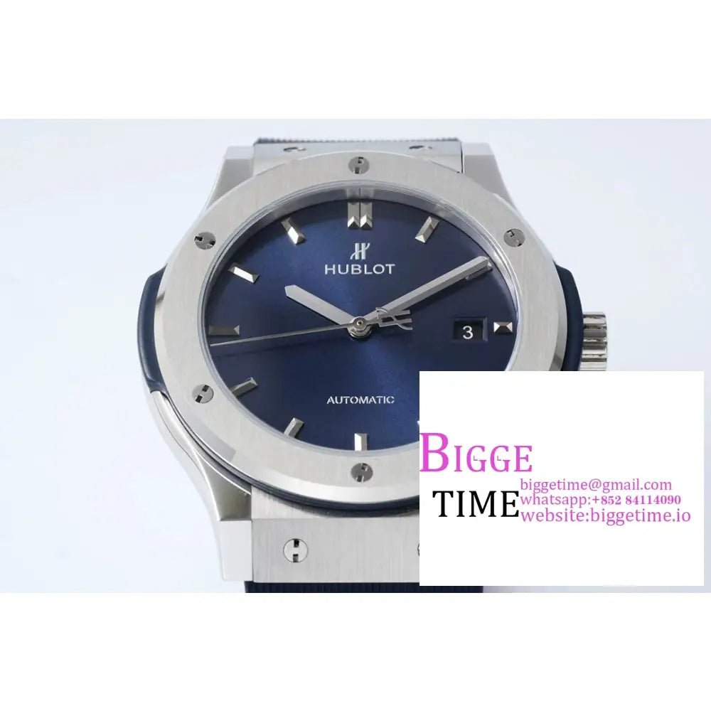 Classic Fusion 42Mm Blue Dial Rubber Strap Jj + F A1110 Hublot