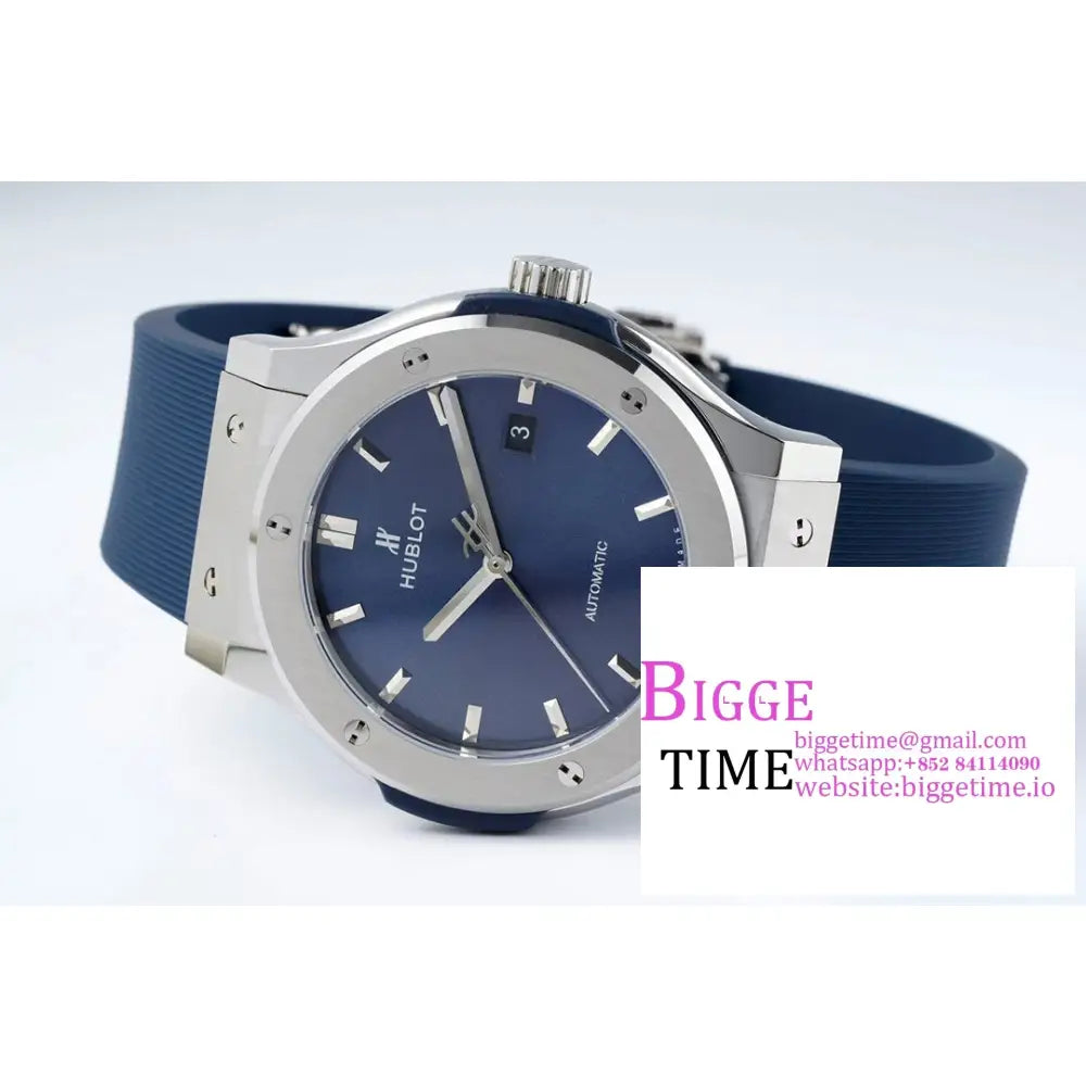 Classic Fusion 42Mm Blue Dial Rubber Strap Jj + F A1110 Hublot