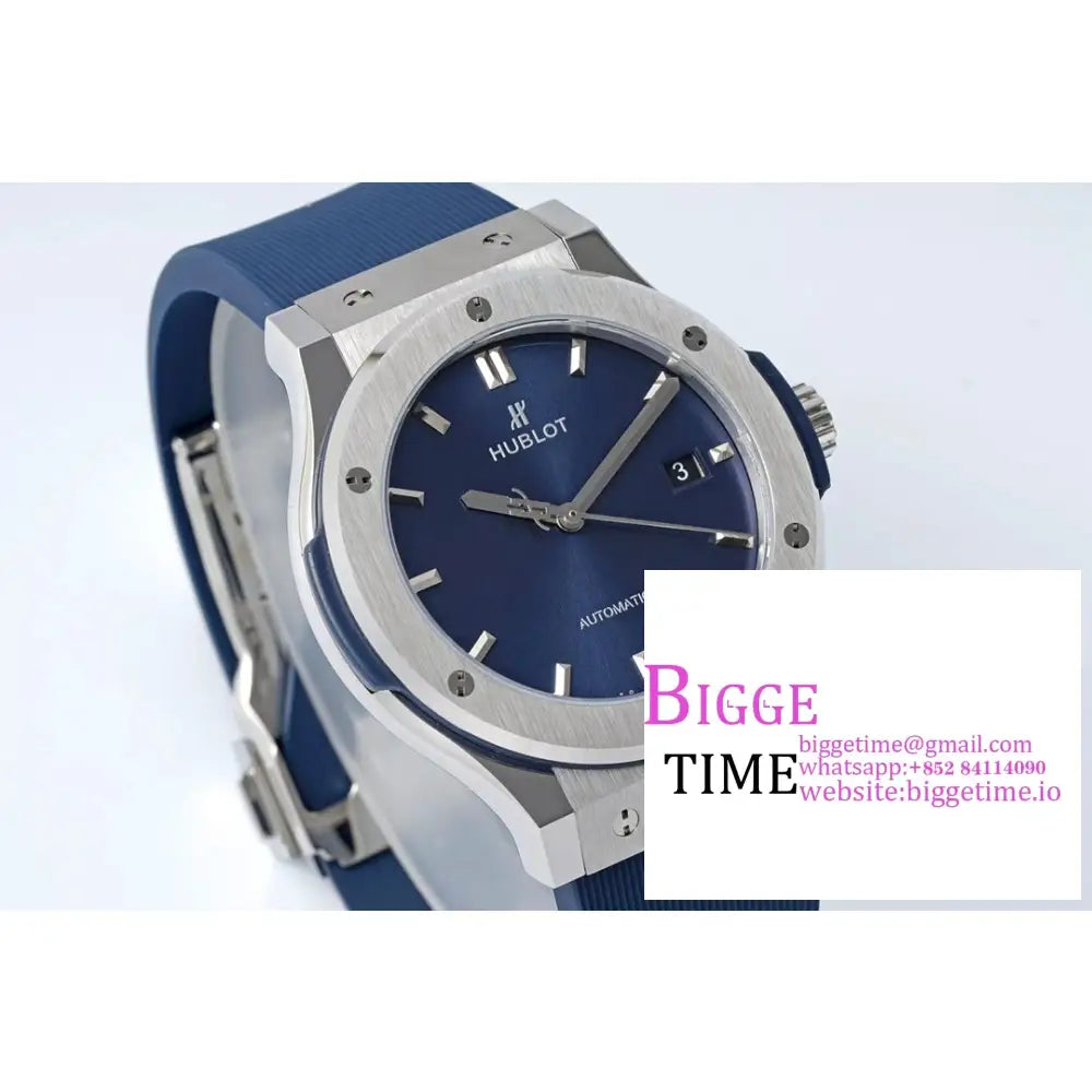 Classic Fusion 42Mm Blue Dial Rubber Strap Jj + F A1110 Hublot