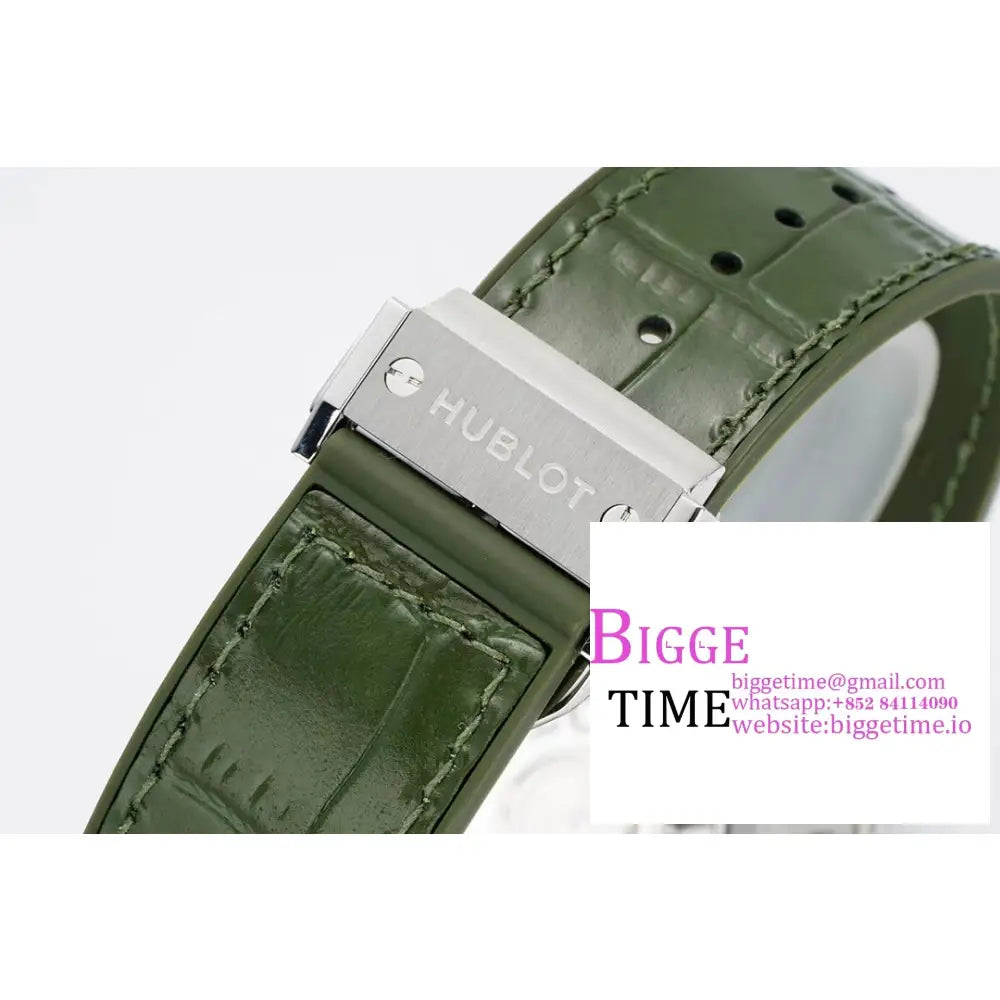 Classic Fusion 42Mm Green Dial Leather Strap Jj + F A1110 Hublot