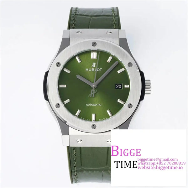 Classic Fusion 42Mm Green Dial Leather Strap Jj + F A1110 Option1 Hublot