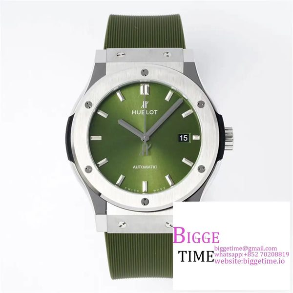 Classic Fusion 42Mm Green Dial Rubber Strap Jj + F A1110 Option1 Hublot