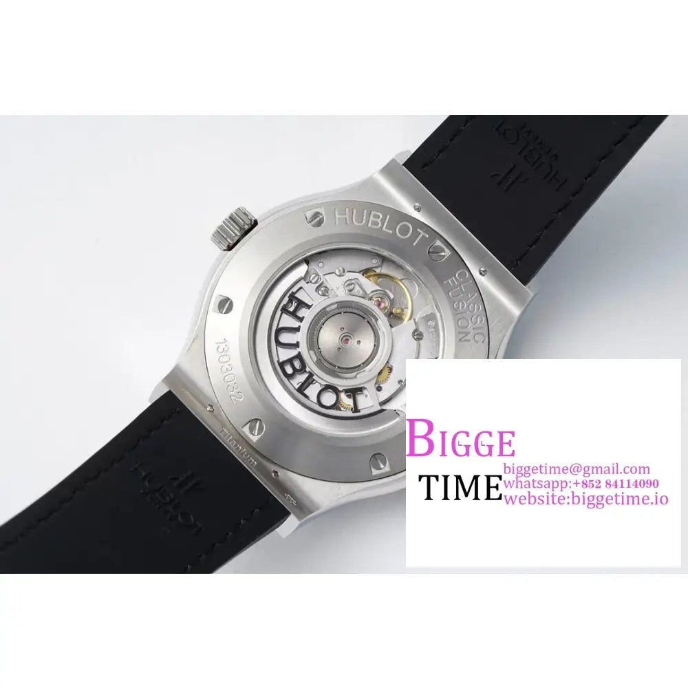 Classic Fusion 42Mm Black Dial Leather Strap Jj + F A1110 Hublot