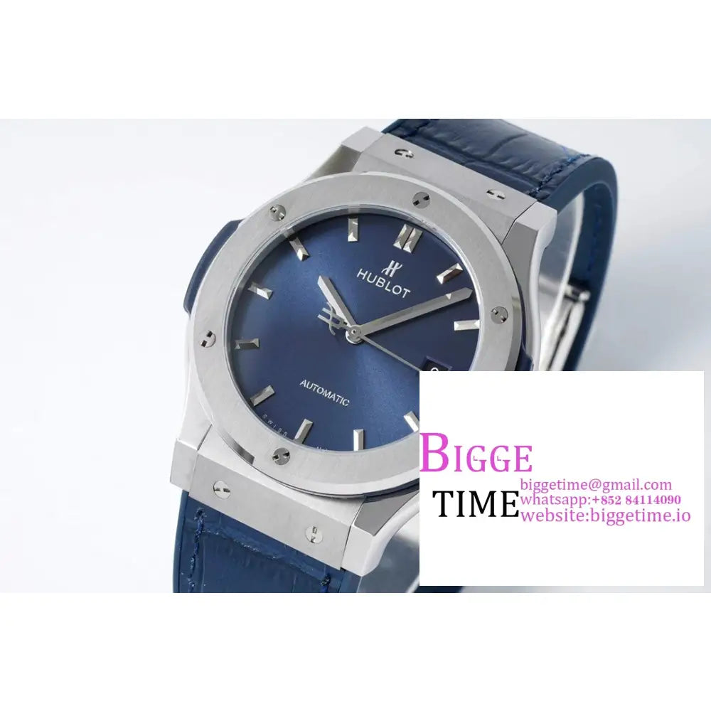 Classic Fusion 42Mm Blue Dial Leather Strap Jj + F A1110 Hublot