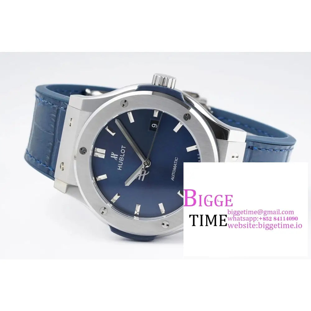Classic Fusion 42Mm Blue Dial Leather Strap Jj + F A1110 Hublot