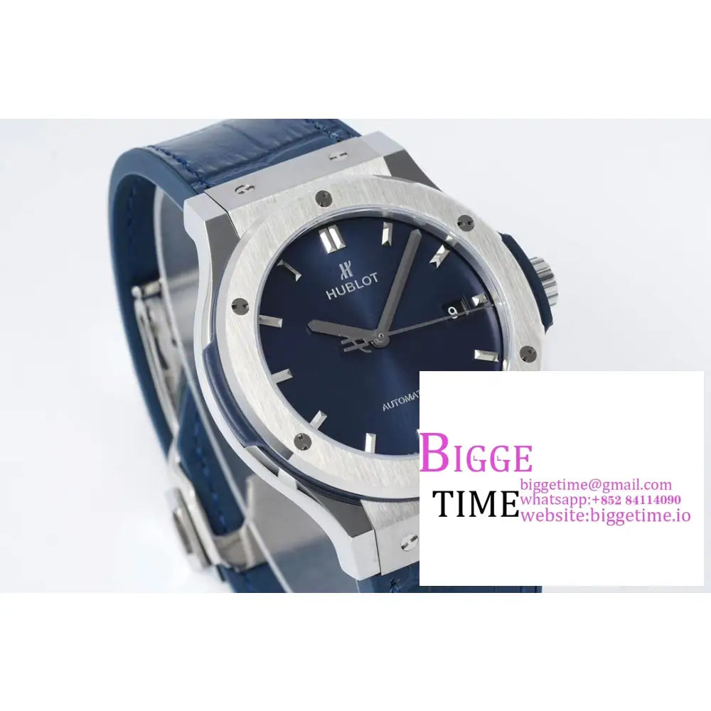Classic Fusion 42Mm Blue Dial Leather Strap Jj + F A1110 Hublot
