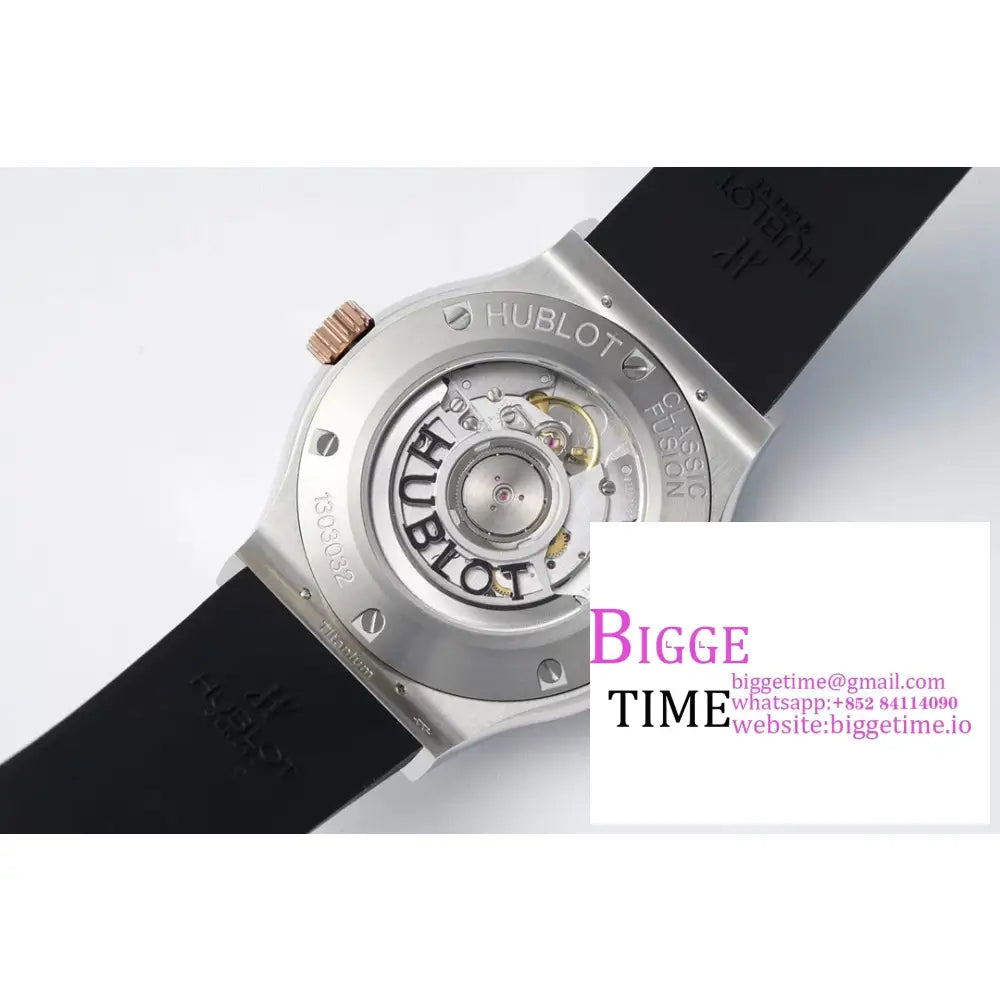 Classic Fusion 42Mm Rg Black Dial Rubber Strap Jj + F A1110 Hublot