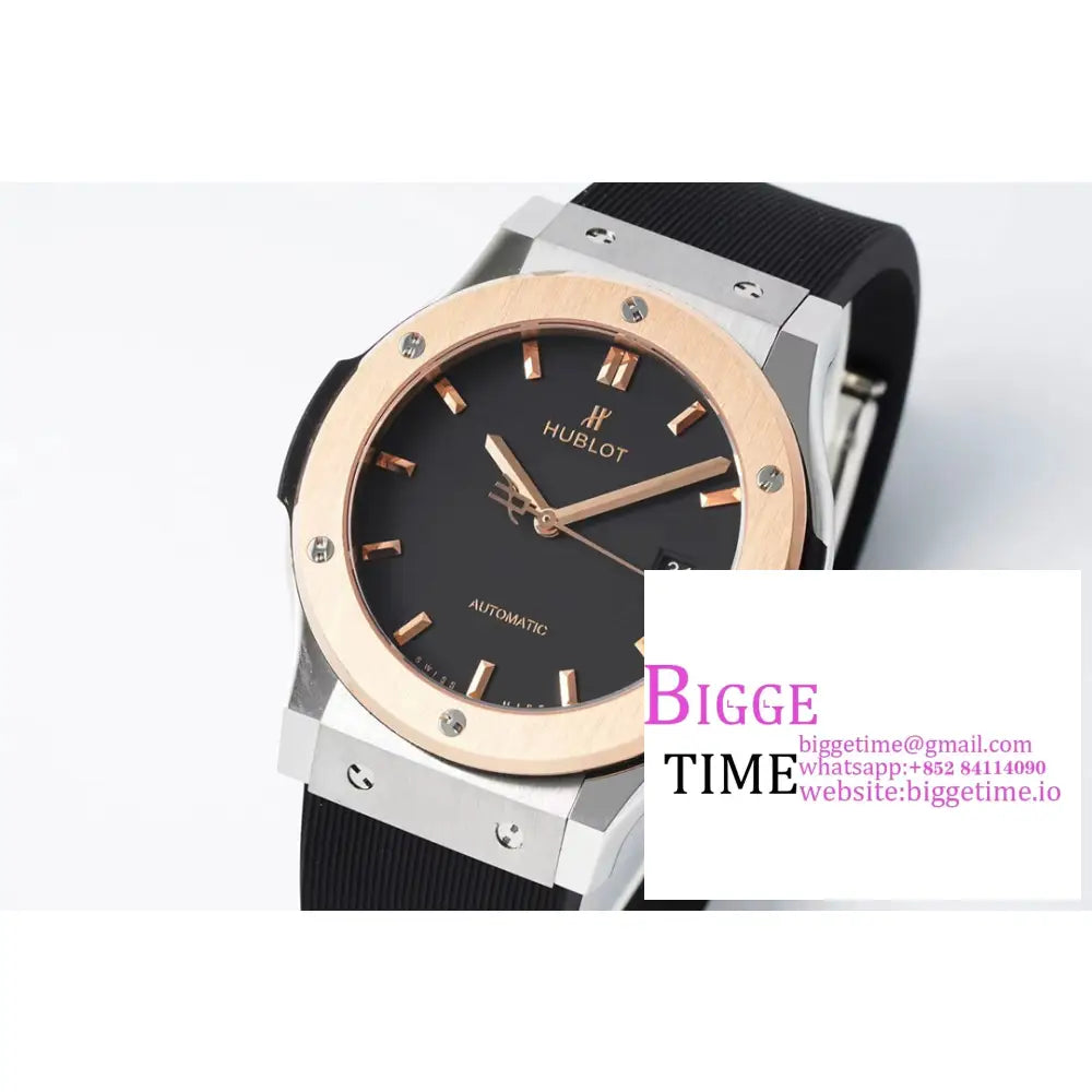 Classic Fusion 42Mm Rg Black Dial Rubber Strap Jj + F A1110 Hublot