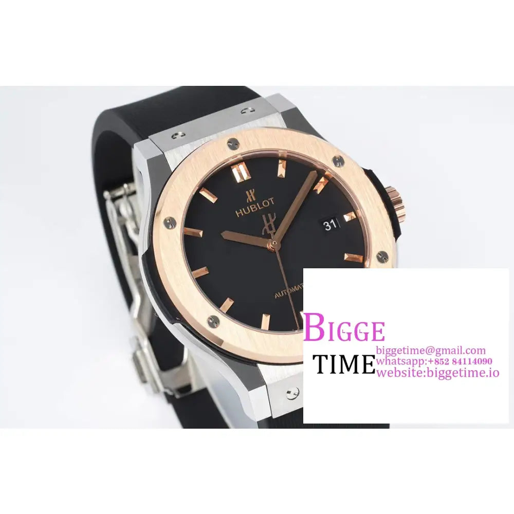 Classic Fusion 42Mm Rg Black Dial Rubber Strap Jj + F A1110 Hublot
