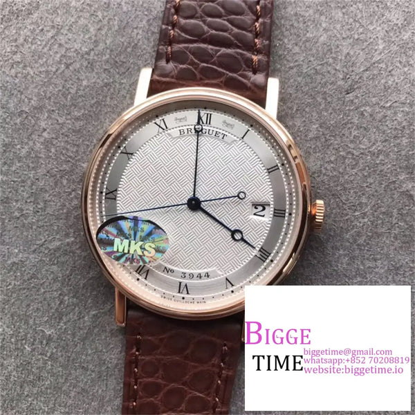 Classique5177-12 38Mm Rg White Dial Brown Leather Strap Mksf My9015 Option1 Breguet