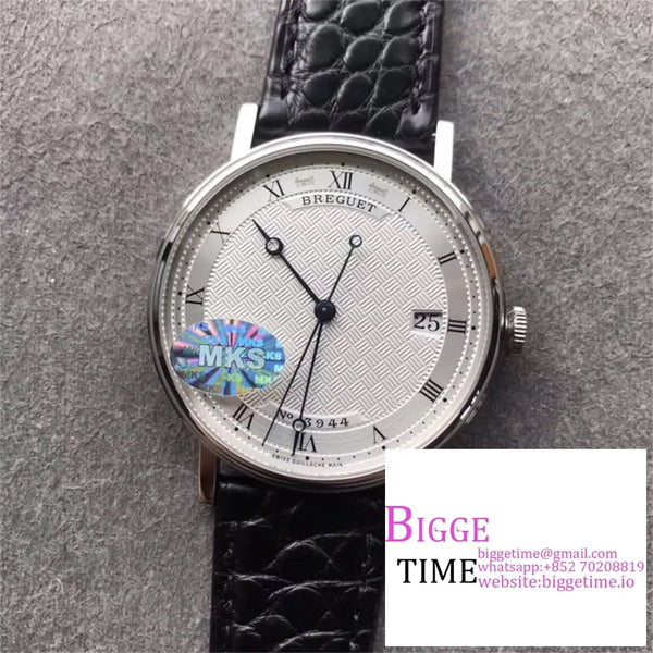 Classique5177-12 38Mm White Dial Black Leather Strap Mksf My9015 Option1 Breguet