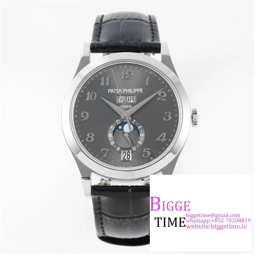 Complications Annual Calendar 38Mm 5396 Grey Dial Number Marker Black Leather Strap Ppf A324Sc