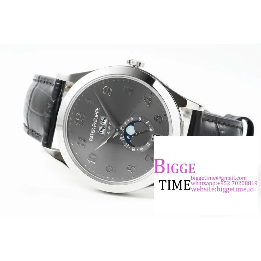 Complications Annual Calendar 38Mm 5396 Grey Dial Number Marker Black Leather Strap Ppf A324Sc