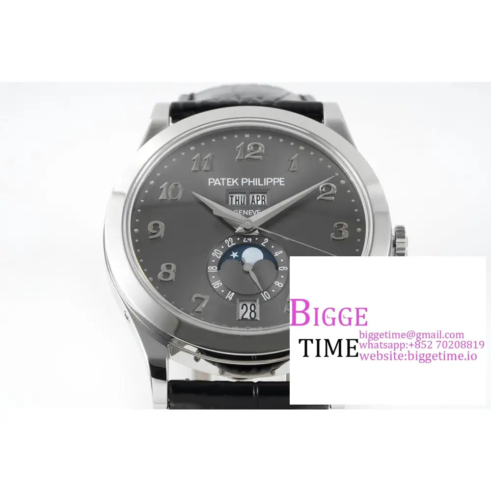 Complications Annual Calendar 38Mm 5396 Grey Dial Number Marker Black Leather Strap Ppf A324Sc