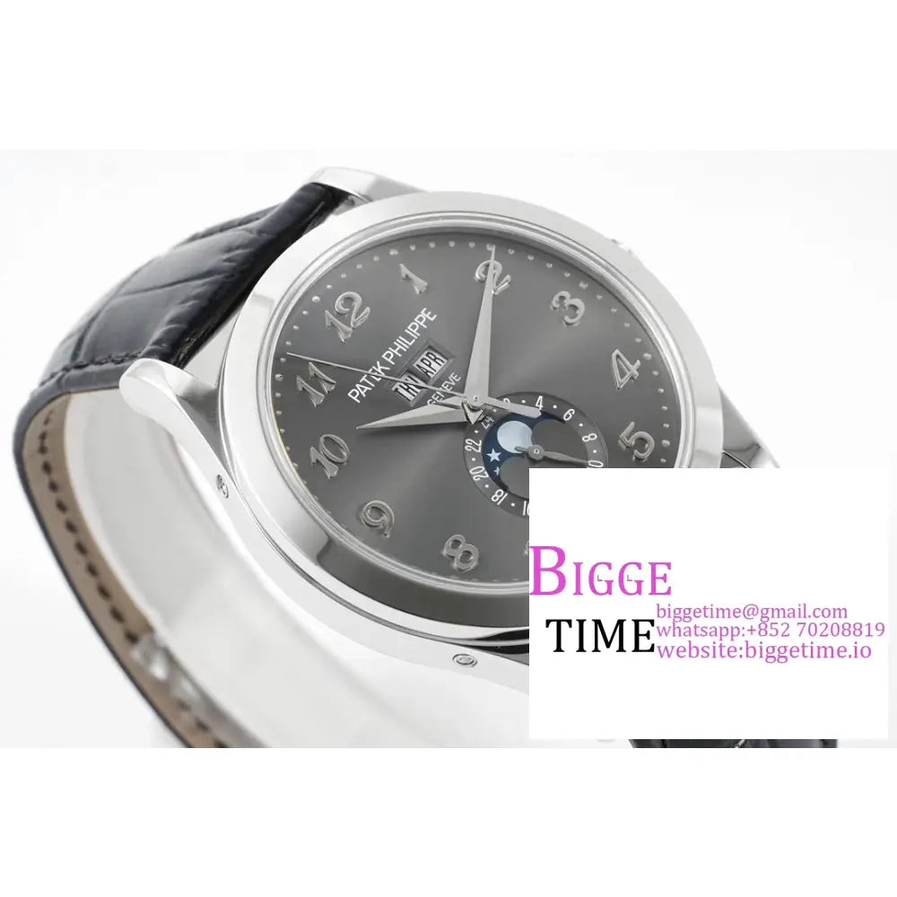 Complications Annual Calendar 38Mm 5396 Grey Dial Number Marker Black Leather Strap Ppf A324Sc