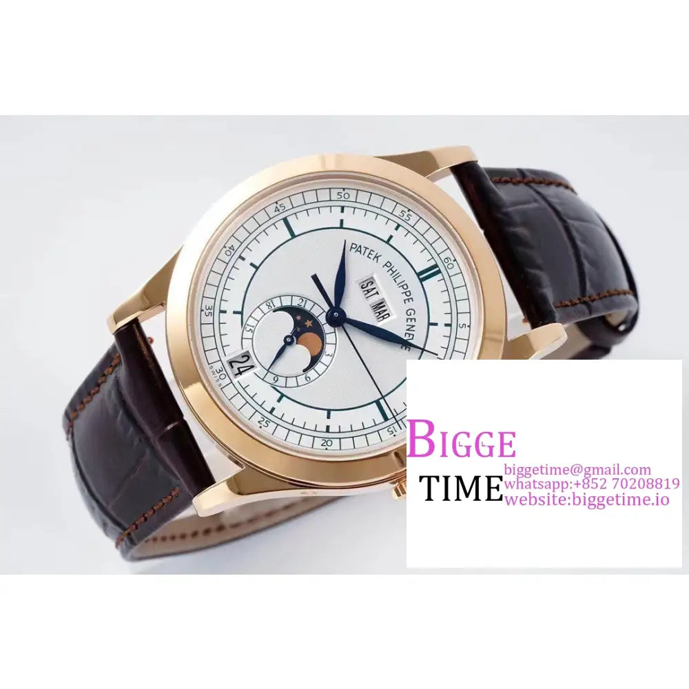 Complications Annual Calendar 38Mm 5396 Rg White Dial Brown Leather Strap Ppf A324Sc Patek Philippe