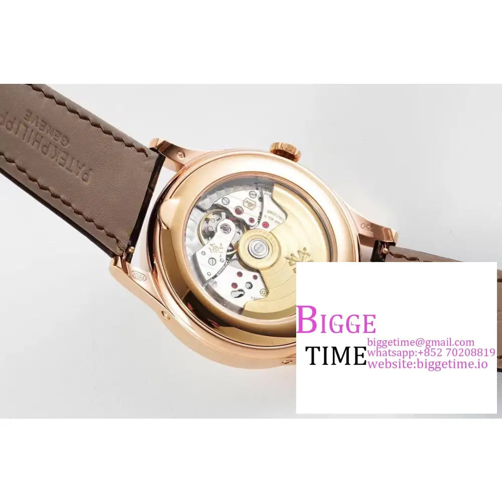 Complications Annual Calendar 38Mm 5396 Rg White Dial Number Marker Brown Leather Strap Ppf A324Sc