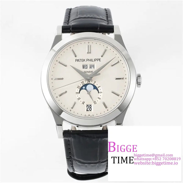 Complications Annual Calendar 38Mm 5396 White Dial Black Leather Strap Ppf A324Sc Option1 Patek