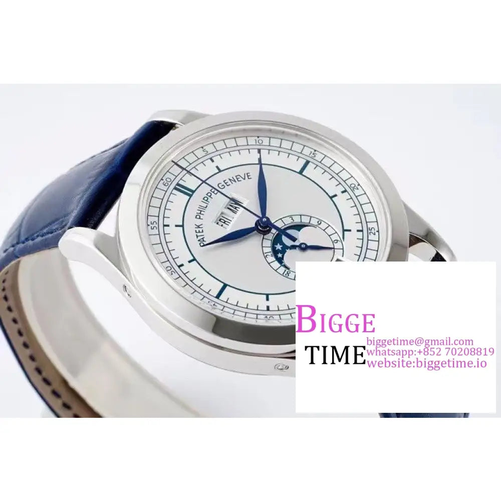 Complications Annual Calendar 38Mm 5396 White Dial Blue Leather Strap Ppf A324Sc Patek Philippe