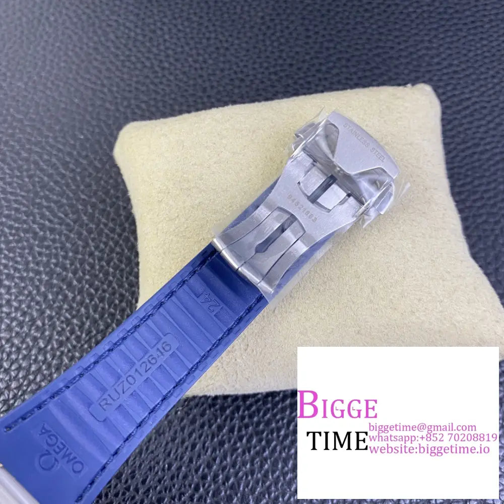 Constellation 41Mm Rg/Ss Ceramic Blue Dial Rubber Strap Vsf A8900 Omega