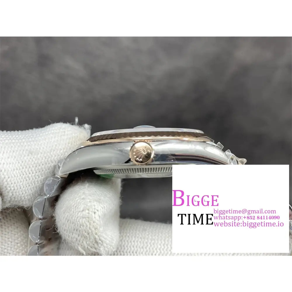 Datejust 36Mm Fluted Bezel Grey Dial Rg/Ss Jubilee Bracelet Vsf Vs3235 Rolex