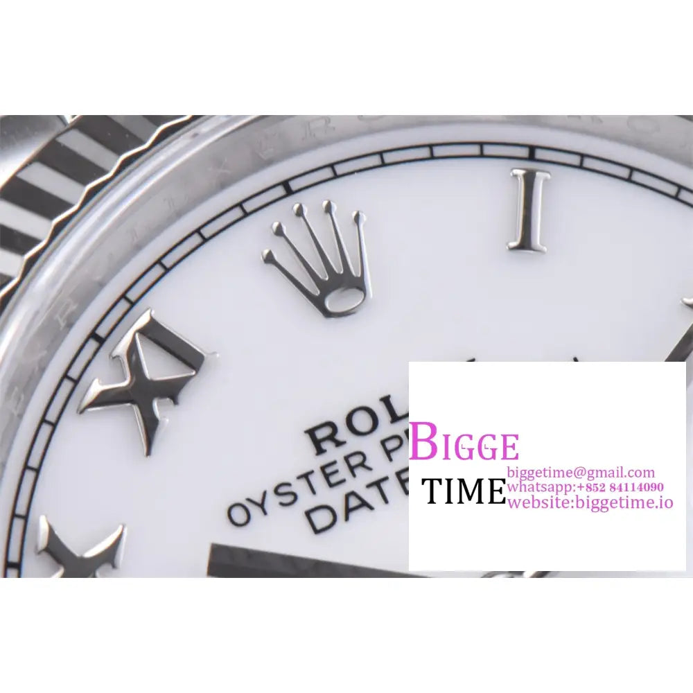 Datejust 36Mm Fluted Bezel White Dial Roma Marker Jubilee Bracelet Clean Factory Cf Vr3235 Rolex