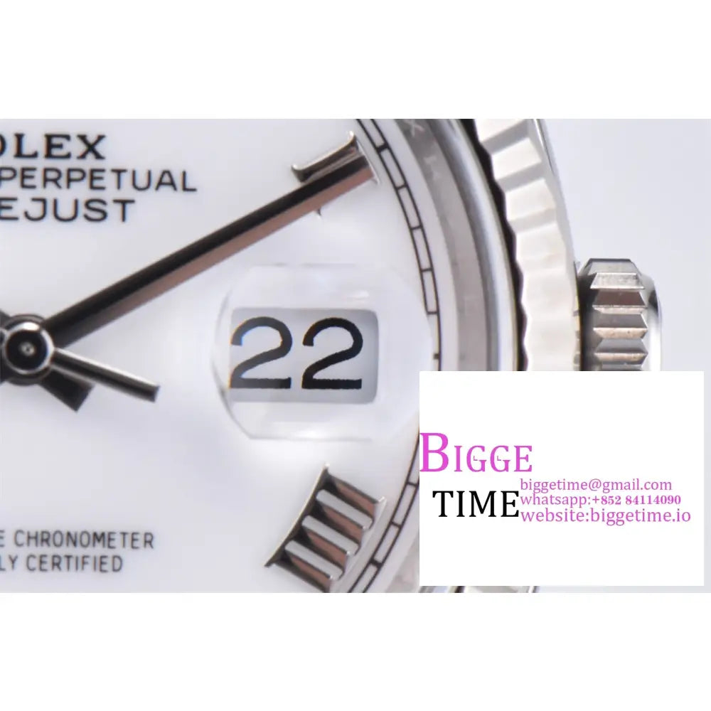 Datejust 36Mm Fluted Bezel White Dial Roma Marker Jubilee Bracelet Clean Factory Cf Vr3235 Rolex