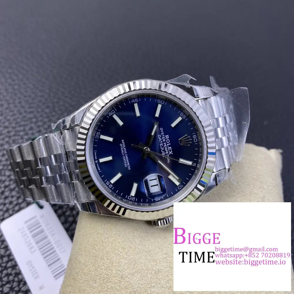 Datejust 41Mm 126334 Fluted Bezel Blue Dial Jubilee Bracelet Vsf Vs3235 Rolex