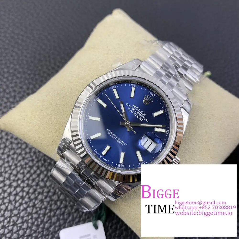 Datejust 41Mm 126334 Fluted Bezel Blue Dial Jubilee Bracelet Vsf Vs3235 Rolex