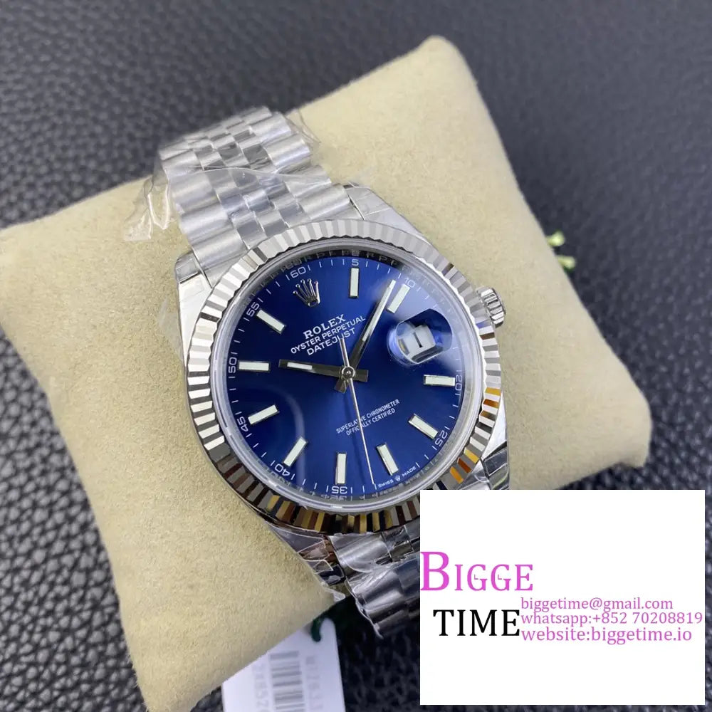 Datejust 41Mm 126334 Fluted Bezel Blue Dial Jubilee Bracelet Vsf Vs3235 Rolex