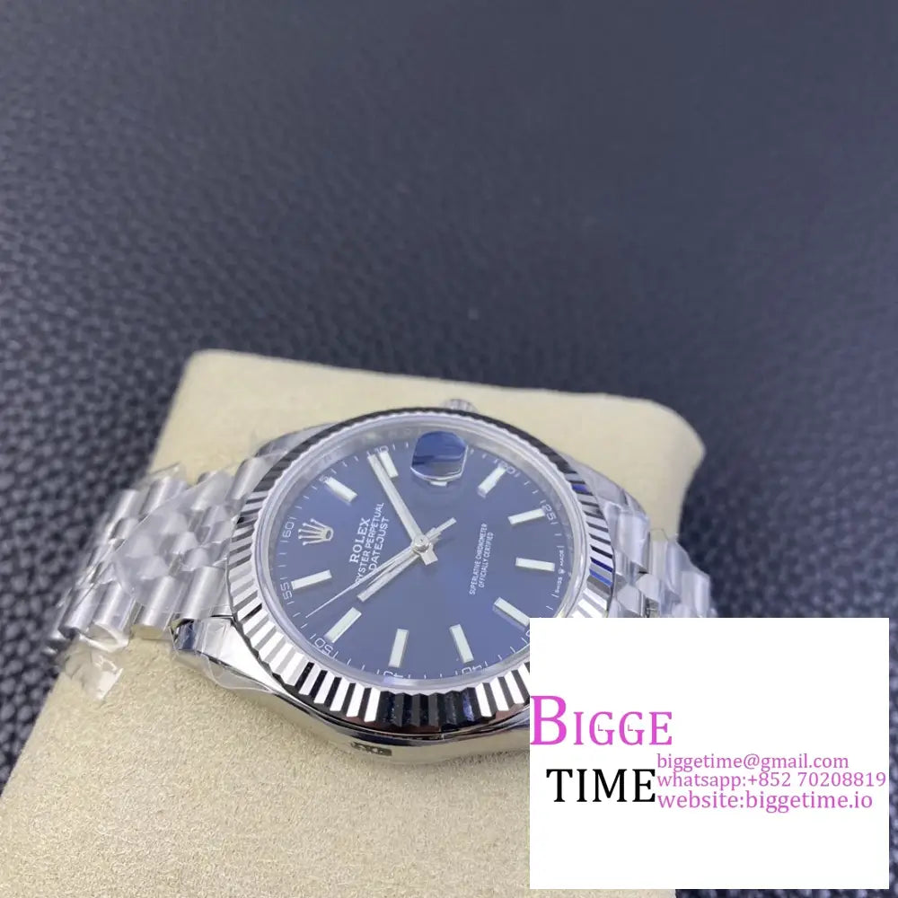 Datejust 41Mm 126334 Fluted Bezel Blue Dial Jubilee Bracelet Vsf Vs3235 Rolex