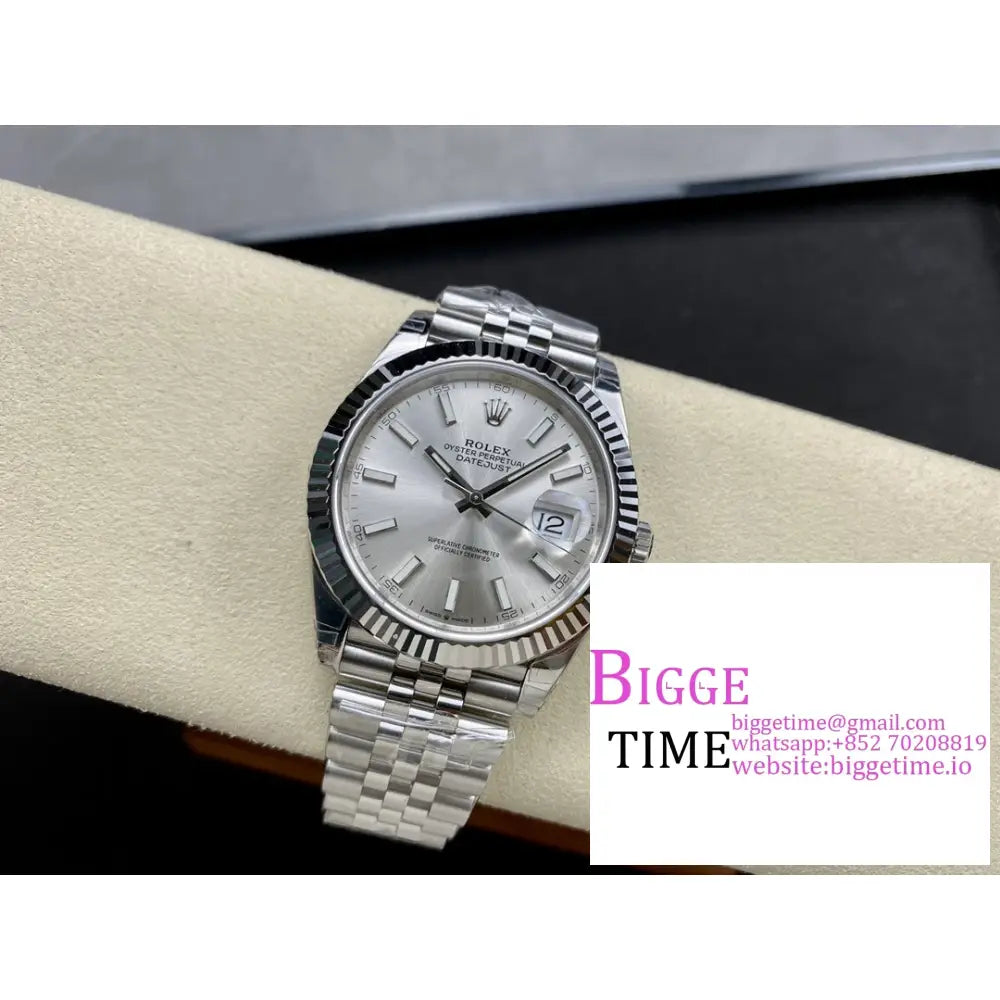 Datejust 41Mm 126334 Fluted Bezel Silver Dial Jubilee Bracelet Vsf Vs3235 Rolex