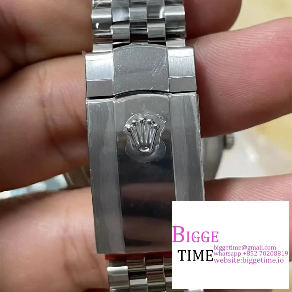 Datejust 41Mm Wimbledon Fluted Bezel Grey Dial Green Roma Marker Jubilee Bracelet Vsf Vs3235 Rolex