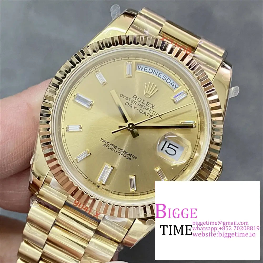 Daydate 40Mm Yg Dial Diamond Marker President Bracelet Gmf A2836 Tungsten Option1 Rolex