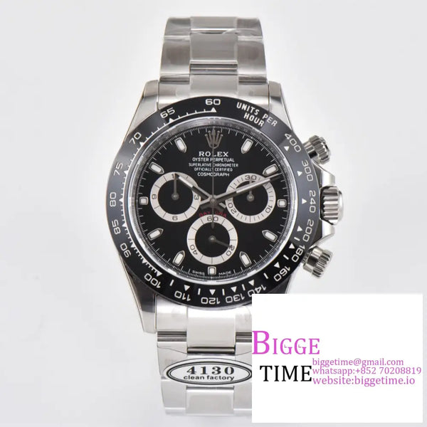 Daytona 116500Ln Ceramic Bezel Black Dial Ss Bracelet Clean Factory Cf Sa4130 Option1 Rolex