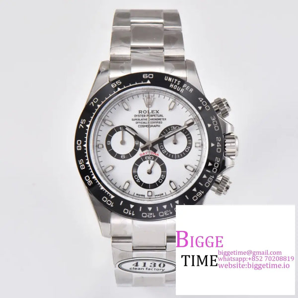 Daytona 116500Ln Ceramic Bezel White Dial Panda Ss Bracelet Clean Factory Cf Sa4130 Option1 Rolex