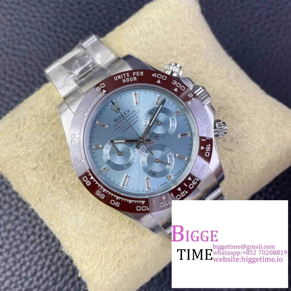 Daytona 116506 Ceramic Bezel Ice Blue Dial Diamond Marker Ss Bracelet Clean Factory Cf Sa4130 Rolex